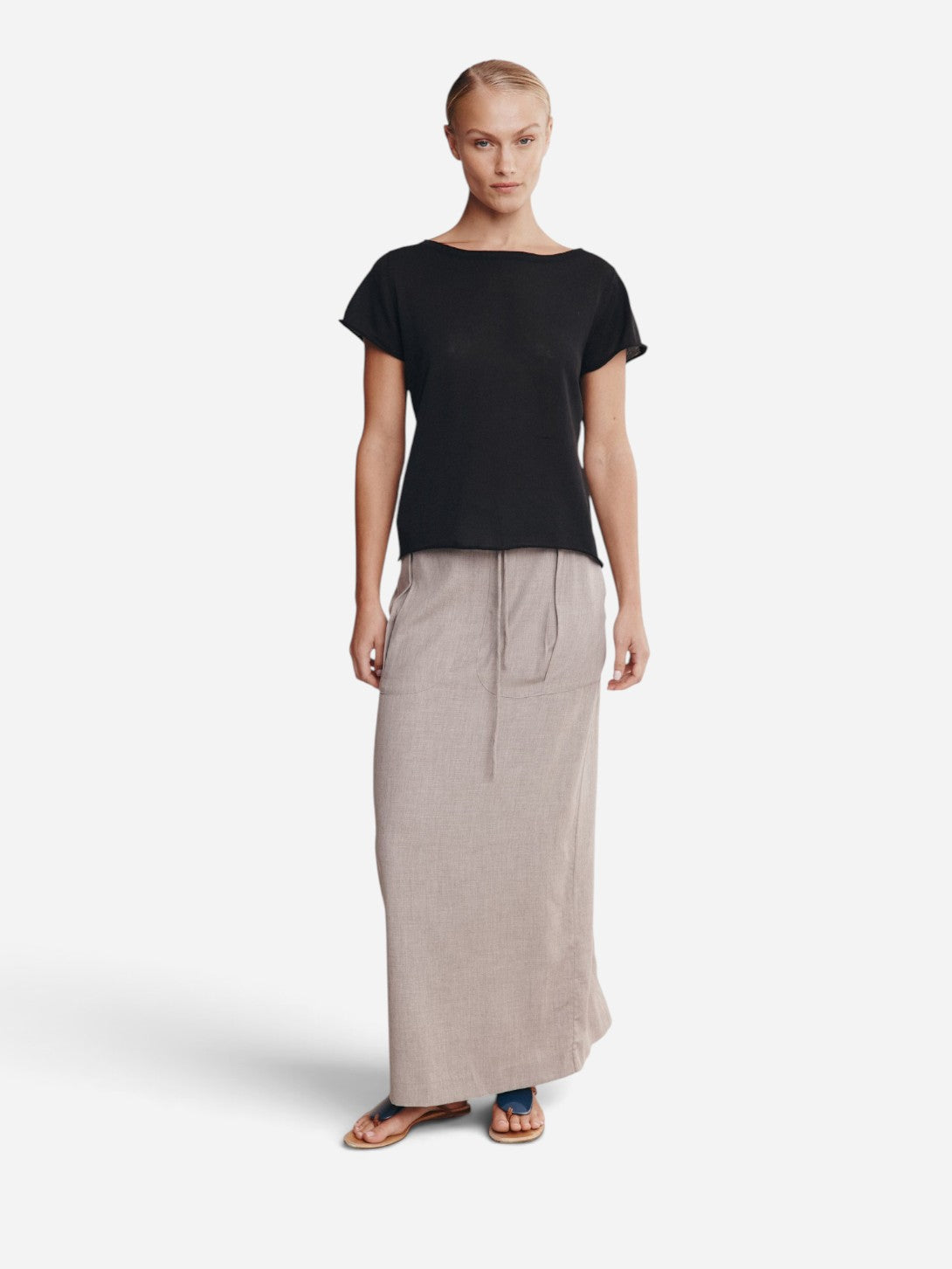 Black Lill Knit Tee Womens T Shirt Marle 