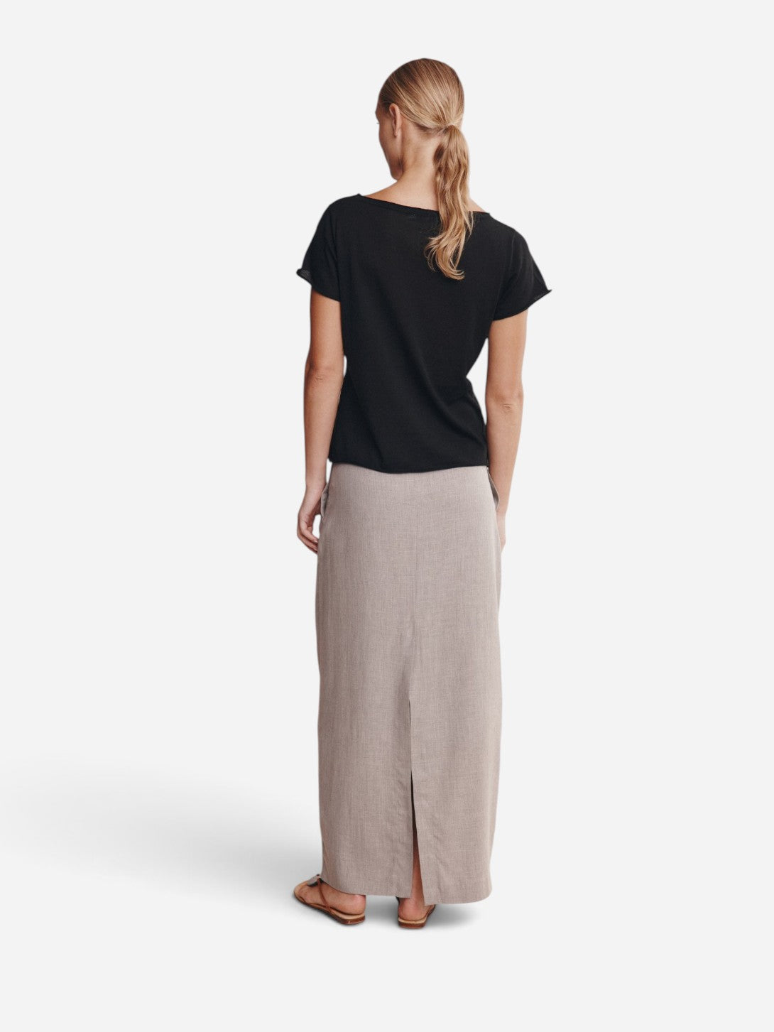 Black Lill Knit Tee Womens T Shirt Marle 