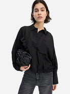 Black Vigil Womens Collared Silk Top Munthe Clothing