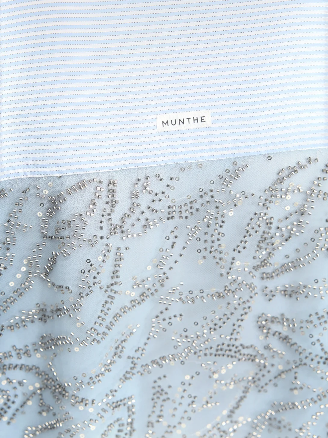 Sripe Blue Vontario Womens Woven Collared Shirt Munthe Clothing