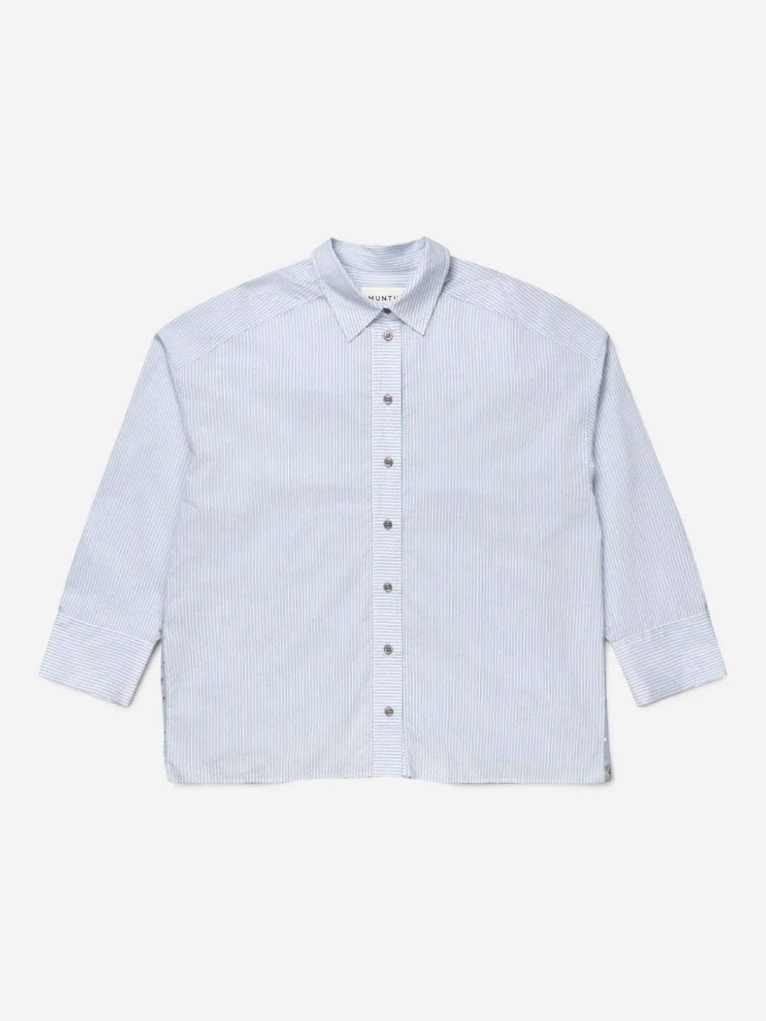 Sripe Blue Vontario Womens Woven Collared Shirt Munthe Clothing