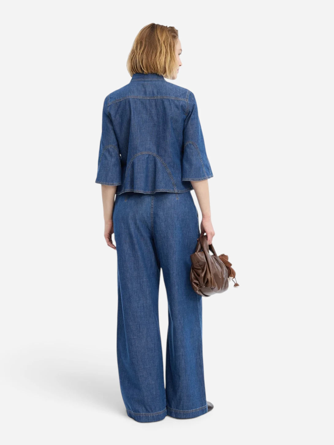 Blue Vunna Womens Woven Denim Shirt Munthe Clothing