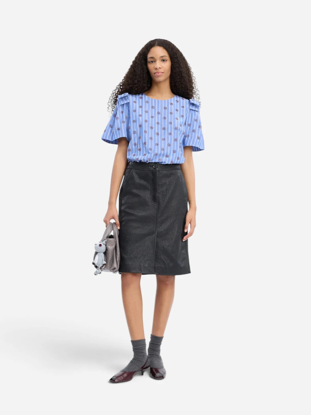 Blue Vapouri Womens Pattern Blouse Munthe Clothing