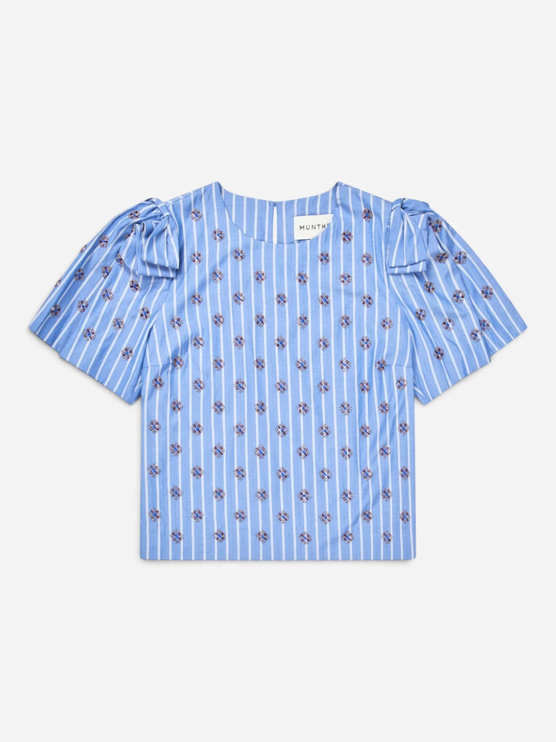 Blue Vapouri Womens Pattern Blouse Munthe Clothing
