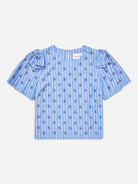 Blue Vapouri Womens Pattern Blouse Munthe Clothing