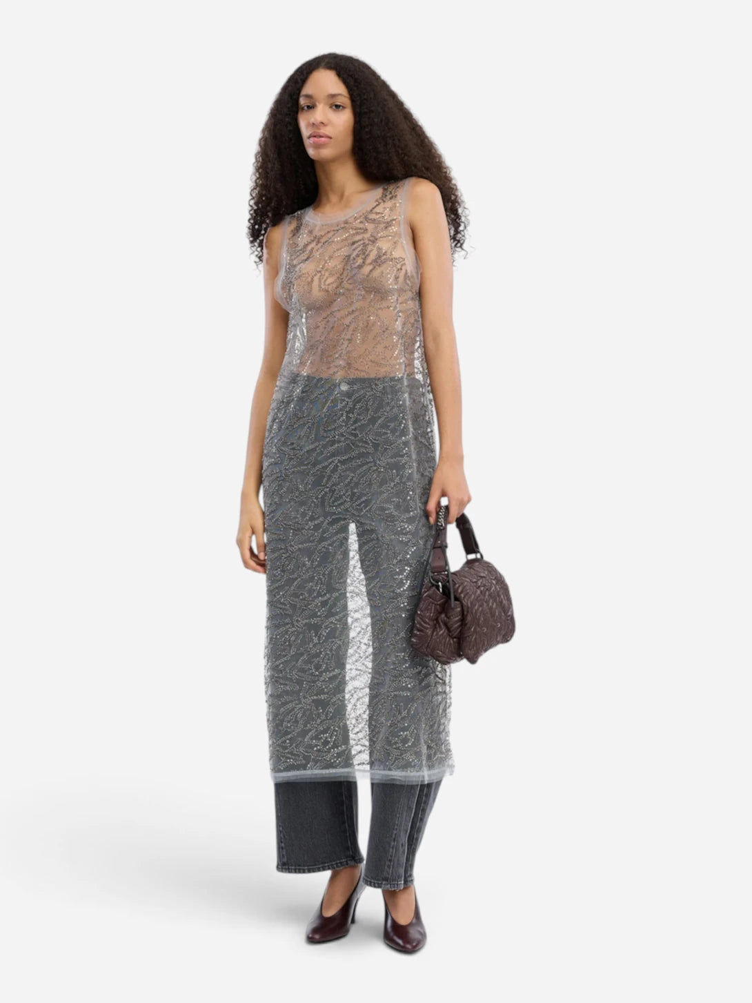 Gun Metal Varika Munthe Womens Slip Dress 