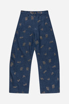 Navy Vasler Womens Graphic Denim Jeans Munthe Clothing