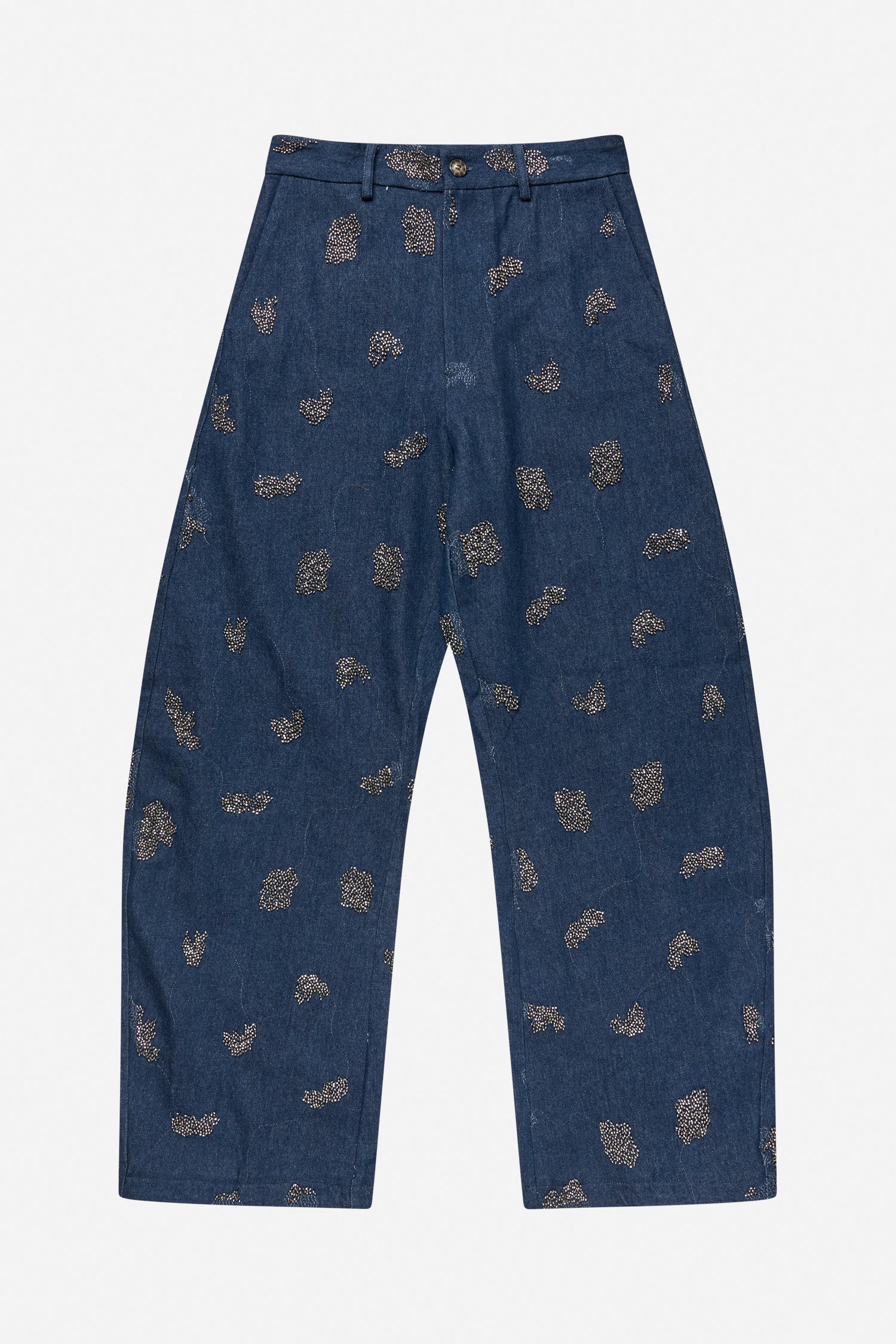 Navy Vasler Womens Graphic Denim Jeans Munthe Clothing