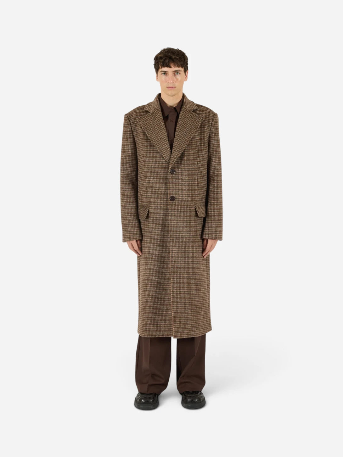 Raindrum Single Breasted Wool Overcoat Mens Oversized Wool Overcoat Krost Clothing