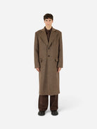 Raindrum Single Breasted Wool Overcoat Mens Oversized Wool Overcoat Krost Clothing