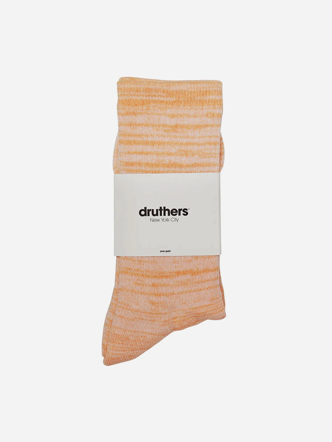 Peach Melange Everyday Organic Cotton Crew Socks Druthers