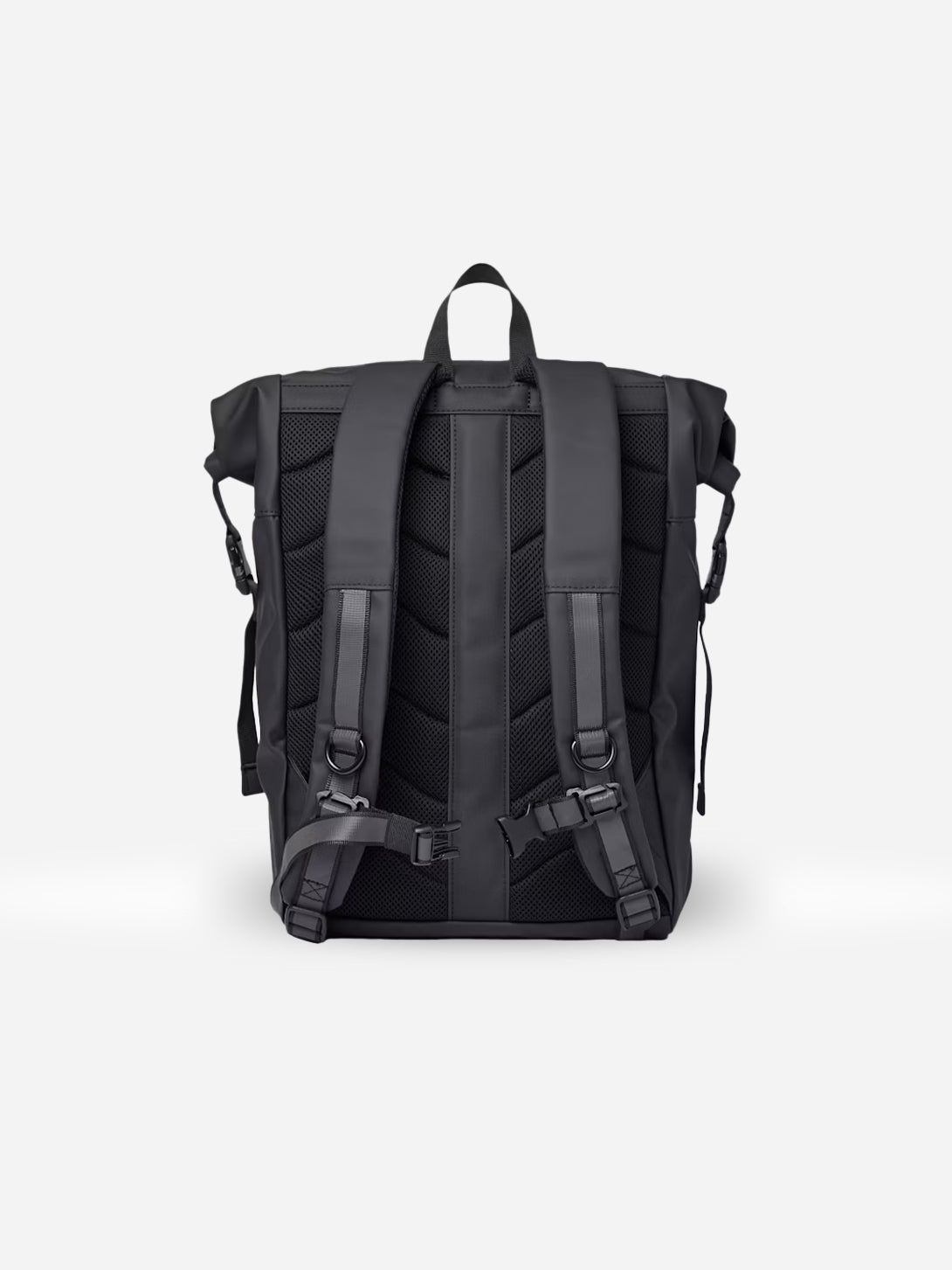 Black Konrad Sandqvist Backpack Roll Top Carry Bag 