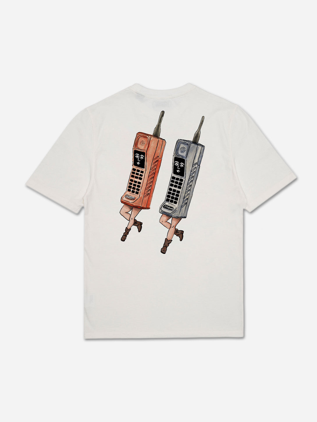 Off White Call Me Mens Edmmond Studios White Printed T Shirt Short Sleeve Tee 