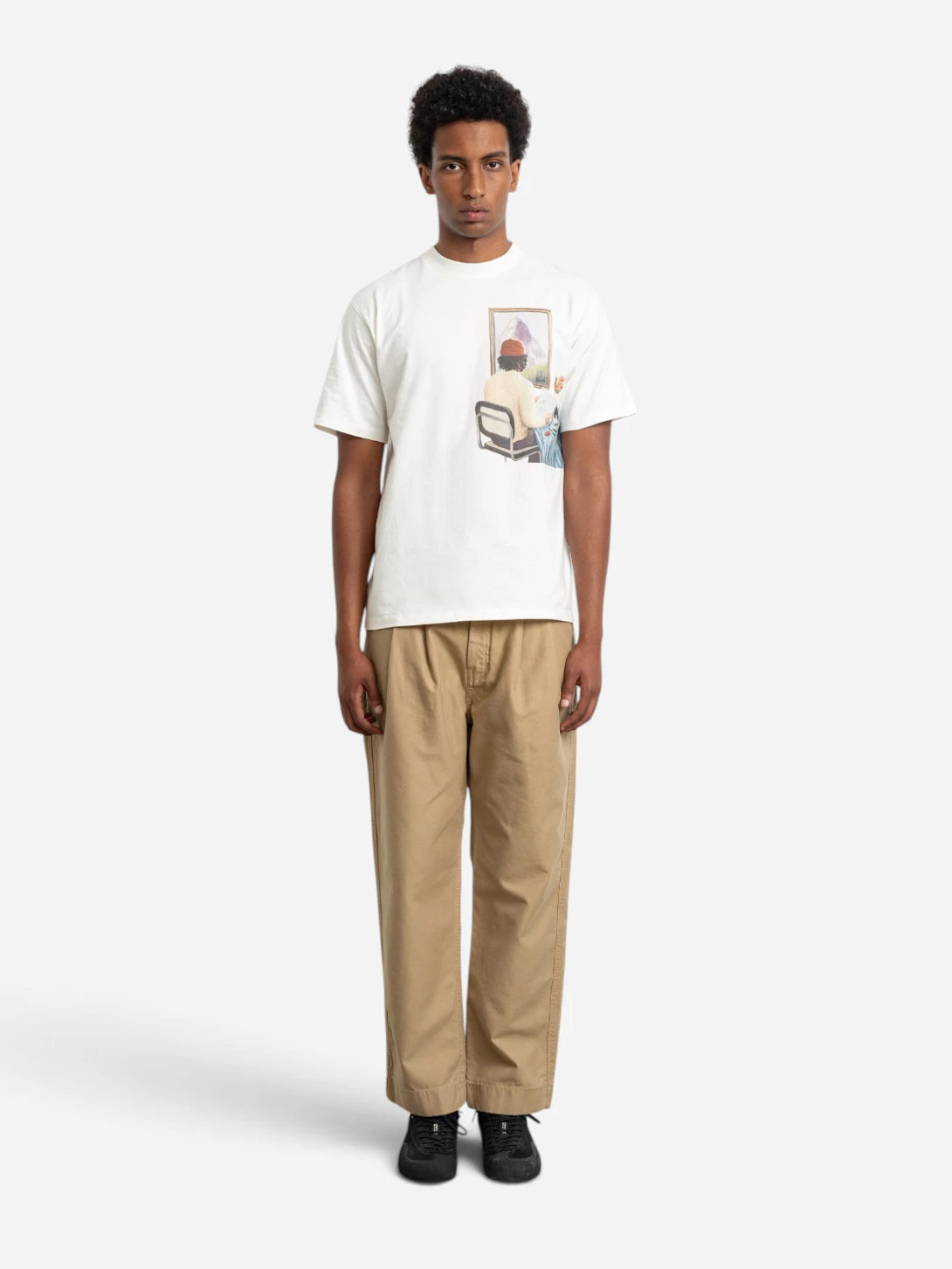 Plain Off White Room Mens White Graphic T Shirt Edmmond Studios 