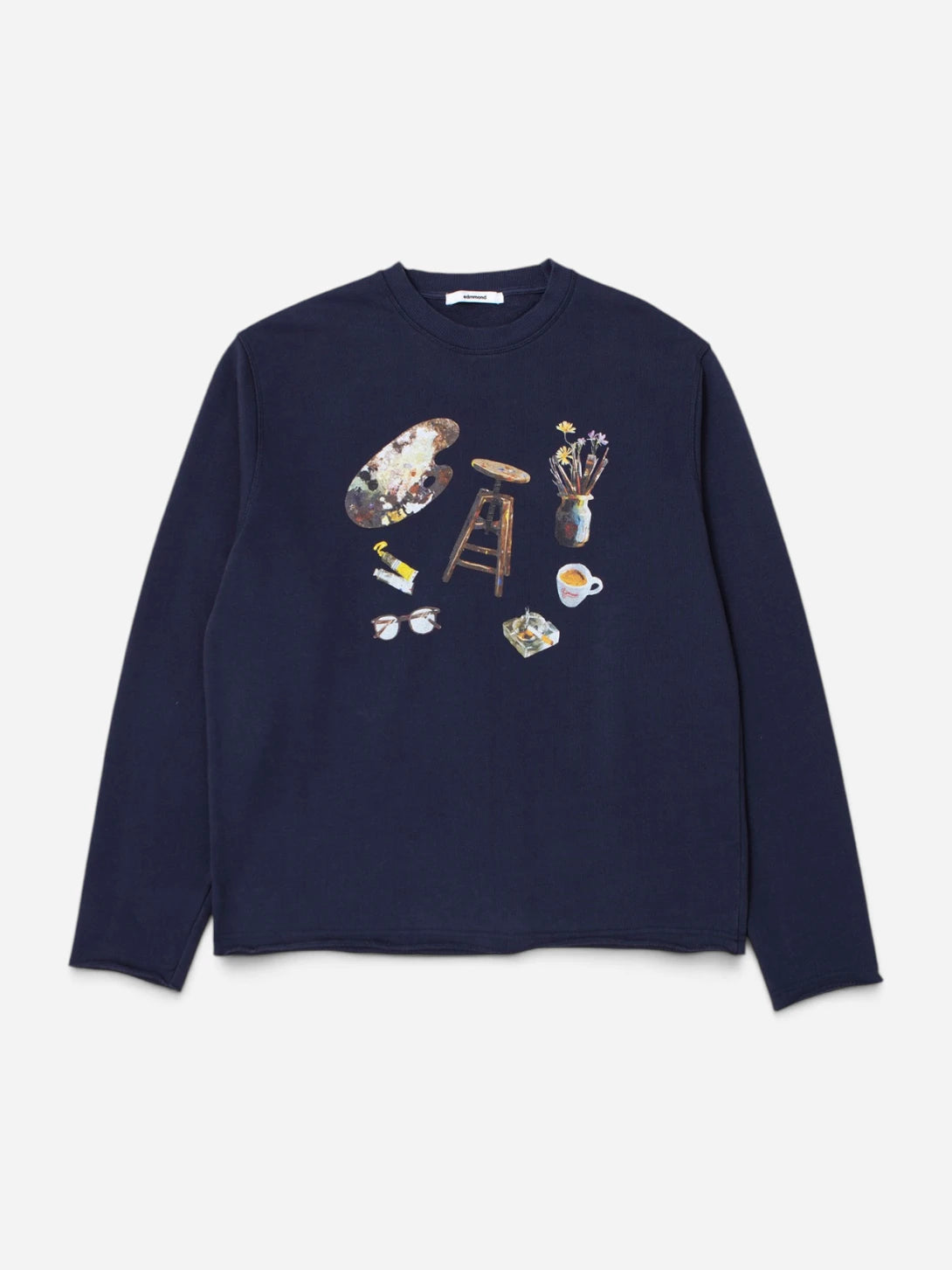 Plain Navy Still Mens Graphic Sweatshirt Edmmond Studios 