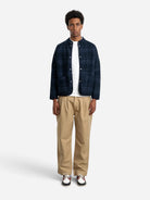 Plain Navy Atelier Jacket Mens Warm Checkered Jacket Edmmond Studios