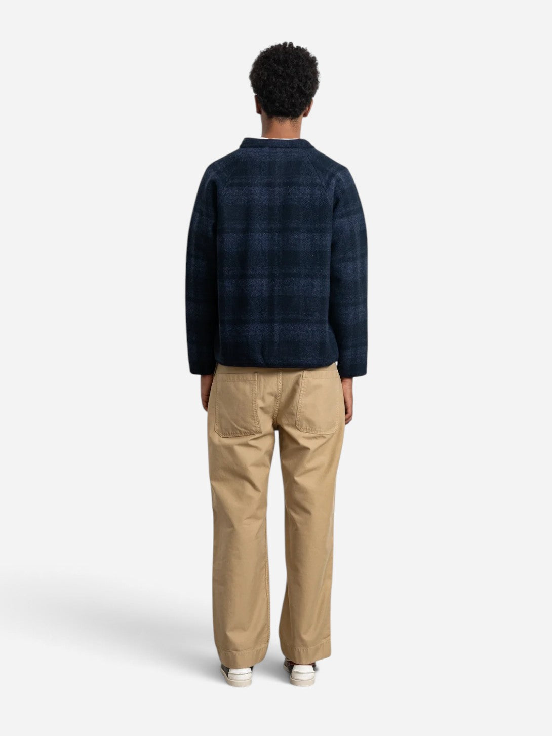 Plain Navy Atelier Jacket Mens Warm Checkered Jacket Edmmond Studios
