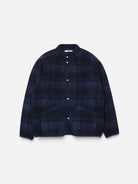 Plain Navy Atelier Jacket Mens Warm Checkered Jacket Edmmond Studios