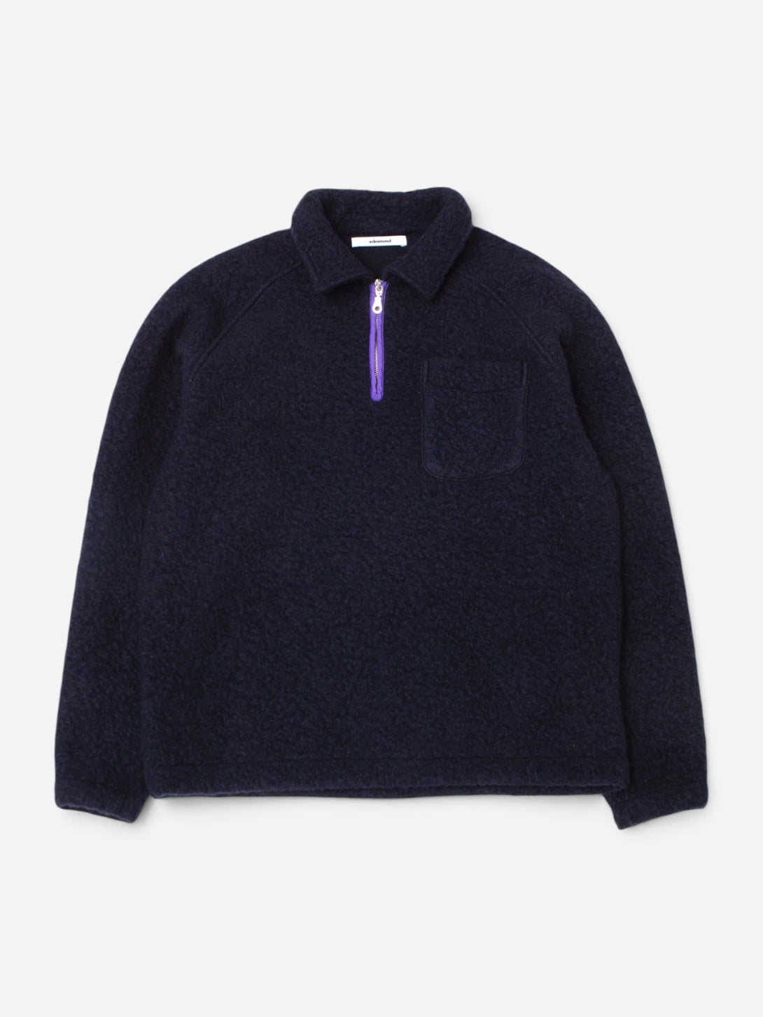 Plain Navy Unconventional Zip Logo
 Mens Quarter Zip Pullover Edmmond Studios