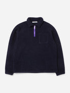 Plain Navy Unconventional Zip Logo
 Mens Quarter Zip Pullover Edmmond Studios