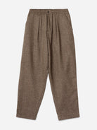 Brown Pleated Track Pant Mens Pleated Trouser Universal Works 