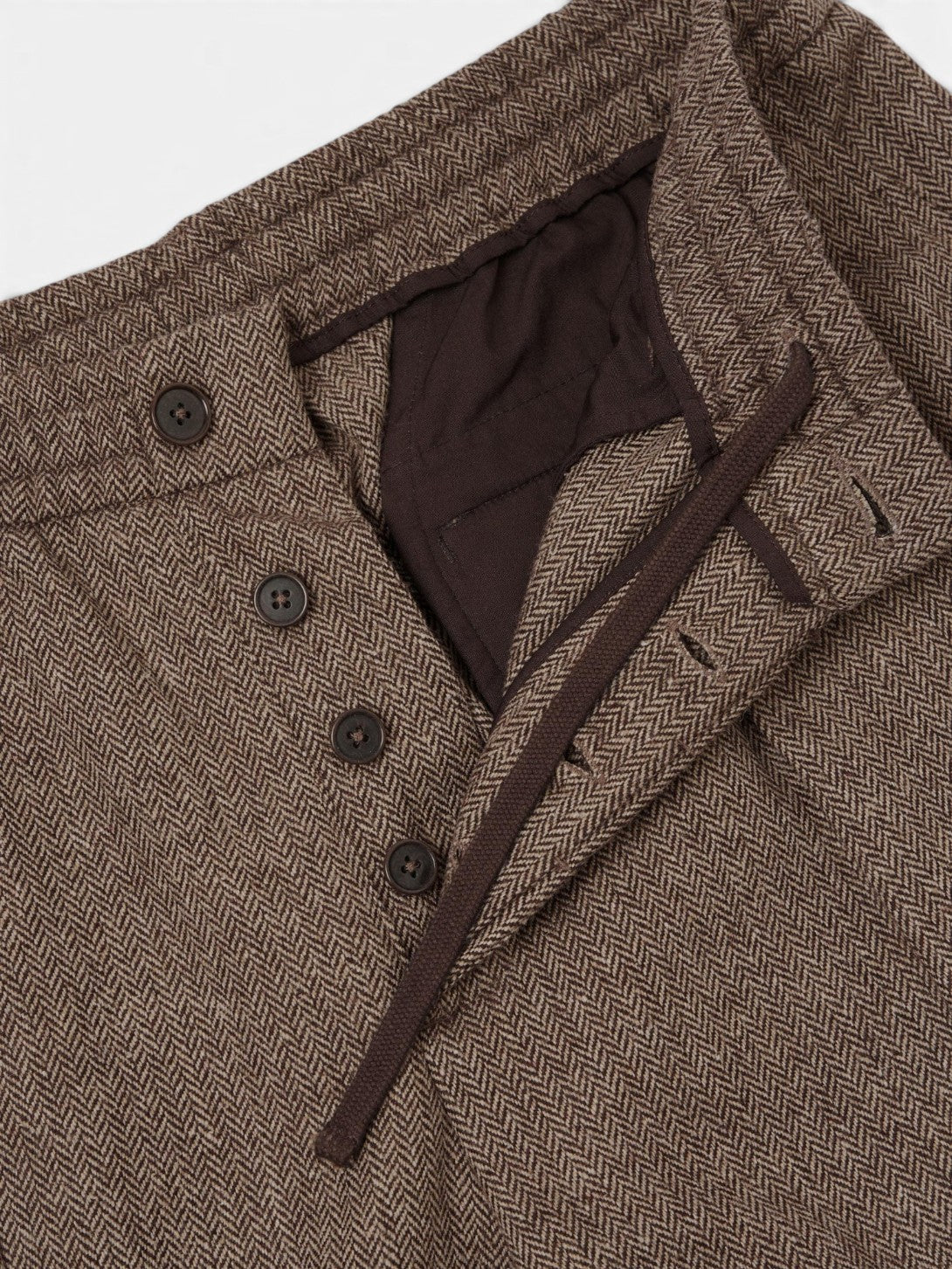 Brown Pleated Track Pant Mens Pleated Trouser Universal Works 