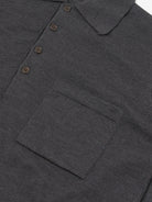 Charcoal L/S Pullover Knitwear Mens henley Pullover Universal Works