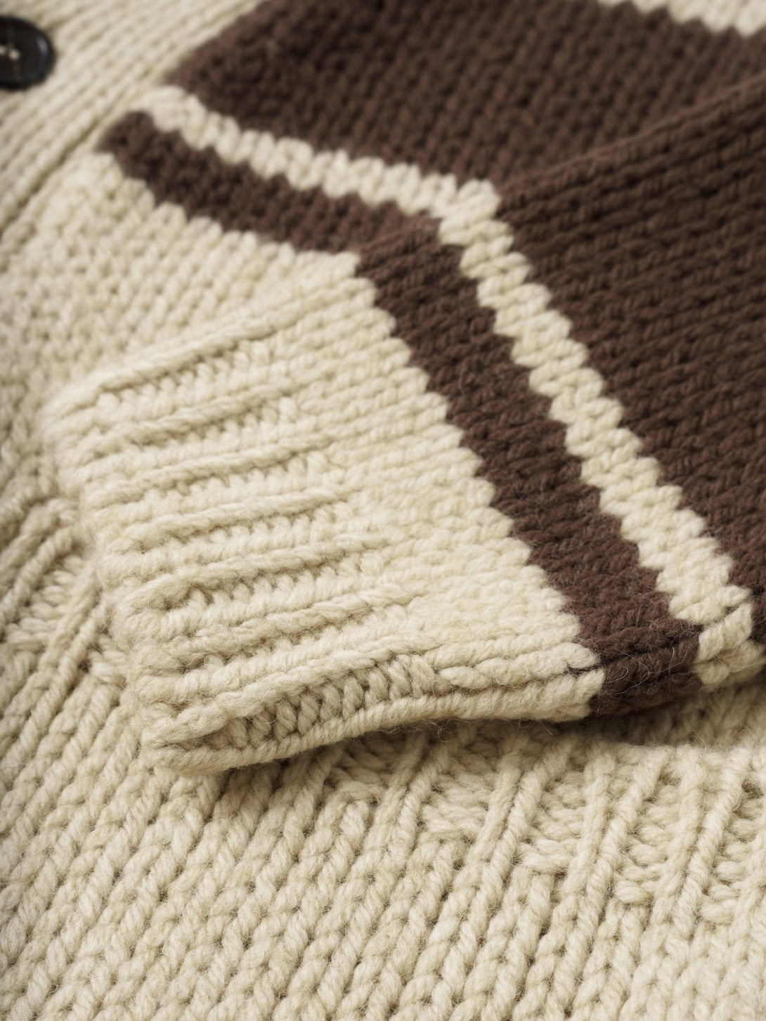 Ecru Langdale Cardigan Mens Knit Cardigan Universal Works 