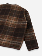 Brown Cardigan Mens Checkered Cardigan Universal Works 