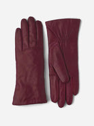Dark Red Elisabeth Womens Leather Winter Gloves Hestra 