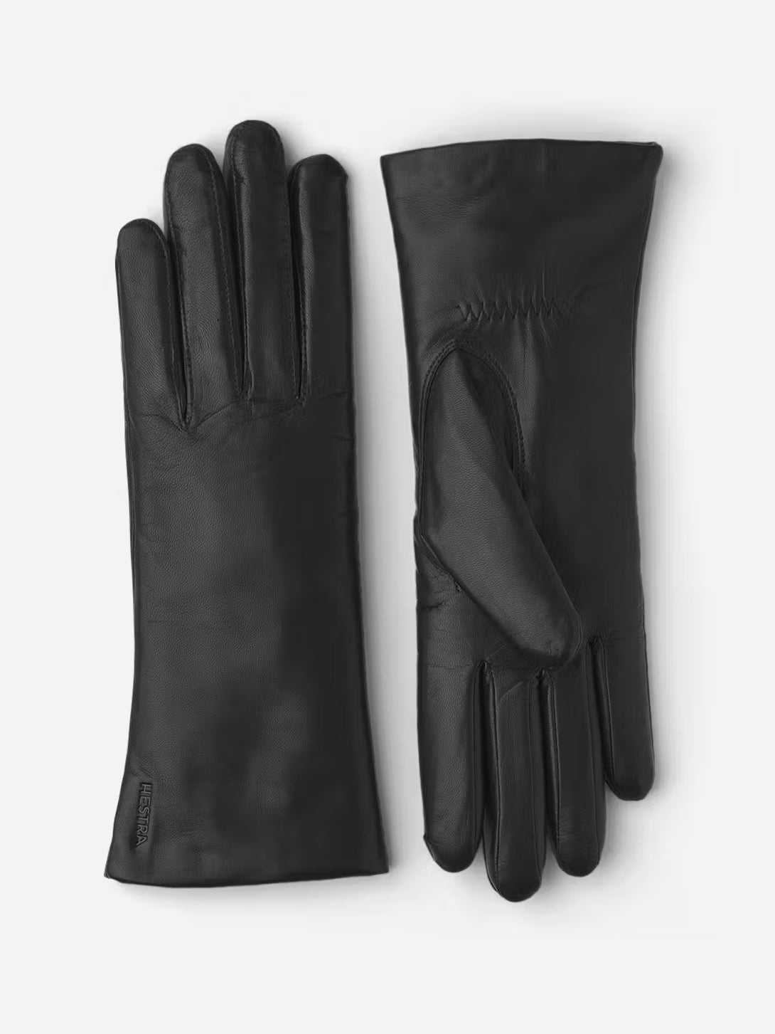 Black Elisabeth Womens Leather Winter Gloves Hestra 