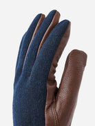 Navy/Chocolate Deerskin Wool Tricot Hestra Gloves