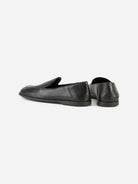Black Sammie Womens Vagabond Black Leather Slip On Loafers 