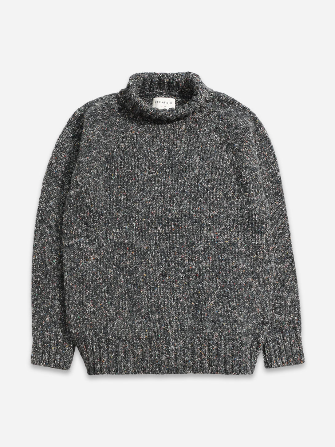 Multi Fleck Bayer Roll Neck Mens High Neck Wool Sweater Pullover Far Afield 