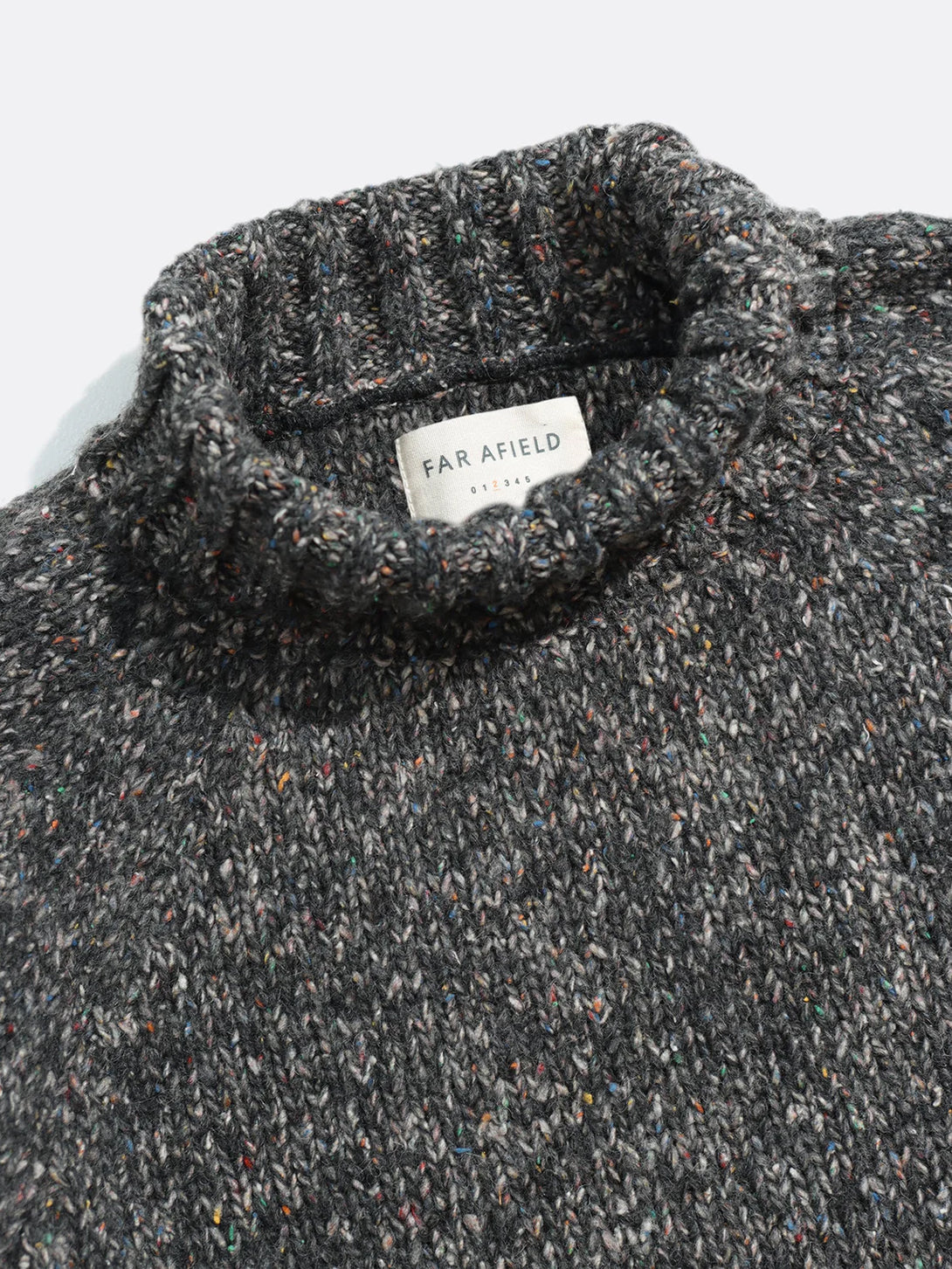 Multi Fleck Bayer Roll Neck Mens High Neck Wool Sweater Pullover Far Afield 