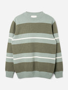 Aqua Blue/Green Combin Striped Knit Mens Pullover Sweater Far Afield 