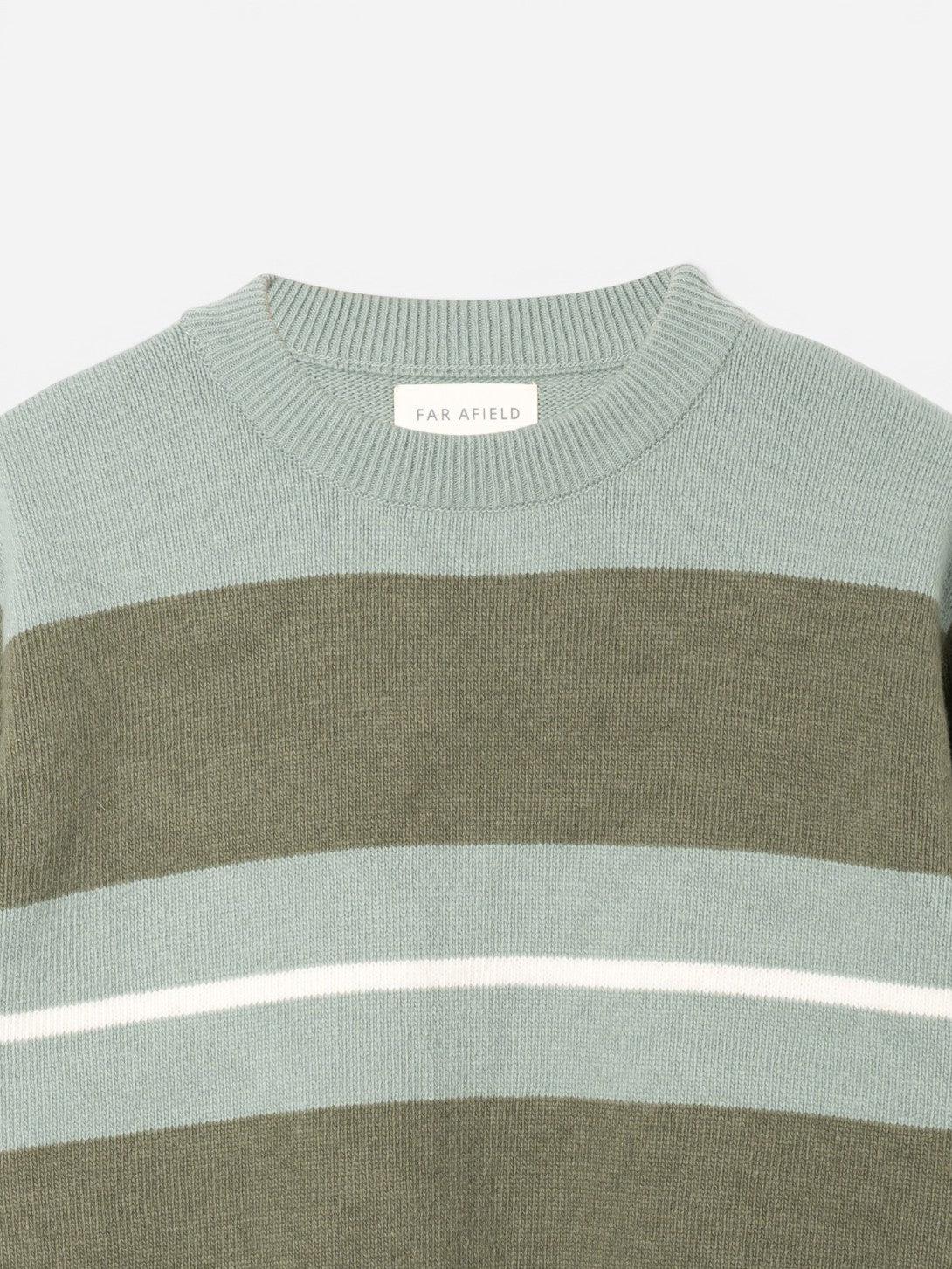 Aqua Blue/Green Combin Striped Knit Mens Pullover Sweater Far Afield 