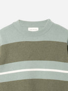 Aqua Blue/Green Combin Striped Knit Mens Pullover Sweater Far Afield 