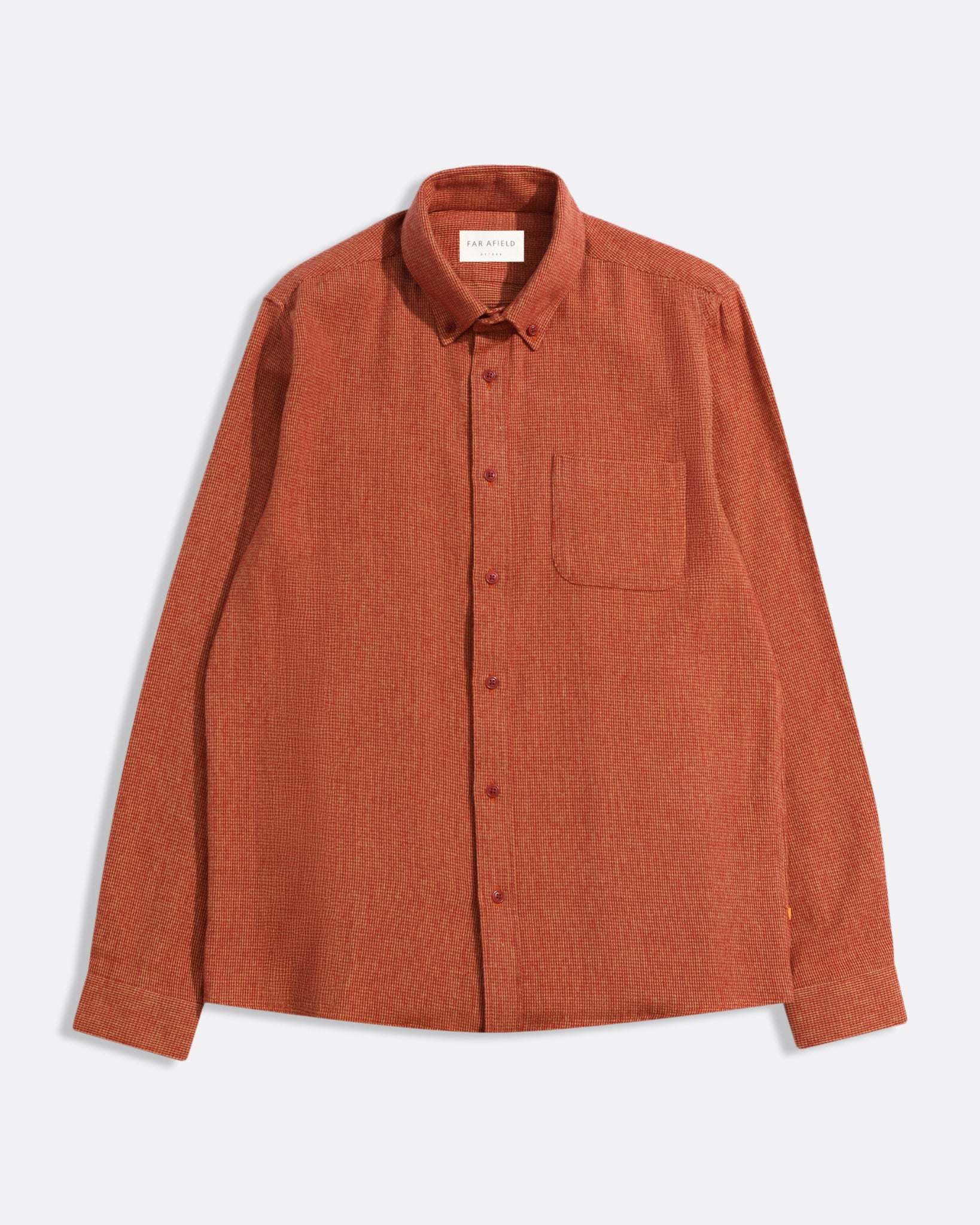 Red/Yellow Mod Button Down Shirt Mens Far Afield Casual Button Down Woven Shirt 