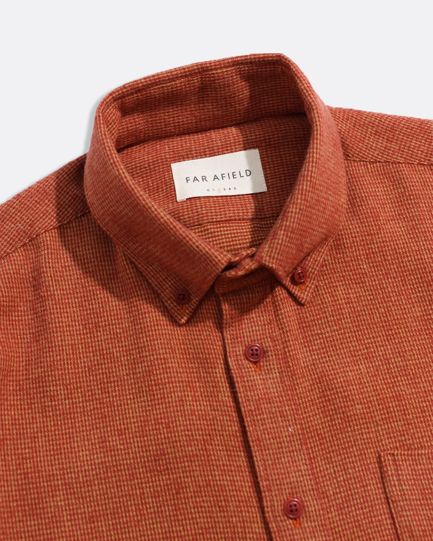 Red/Yellow Mod Button Down Shirt Mens Far Afield Casual Button Down Woven Shirt 