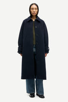 Salute Alma Coat Womens Heavy Wool Overcoat Samsoe Samsoe 