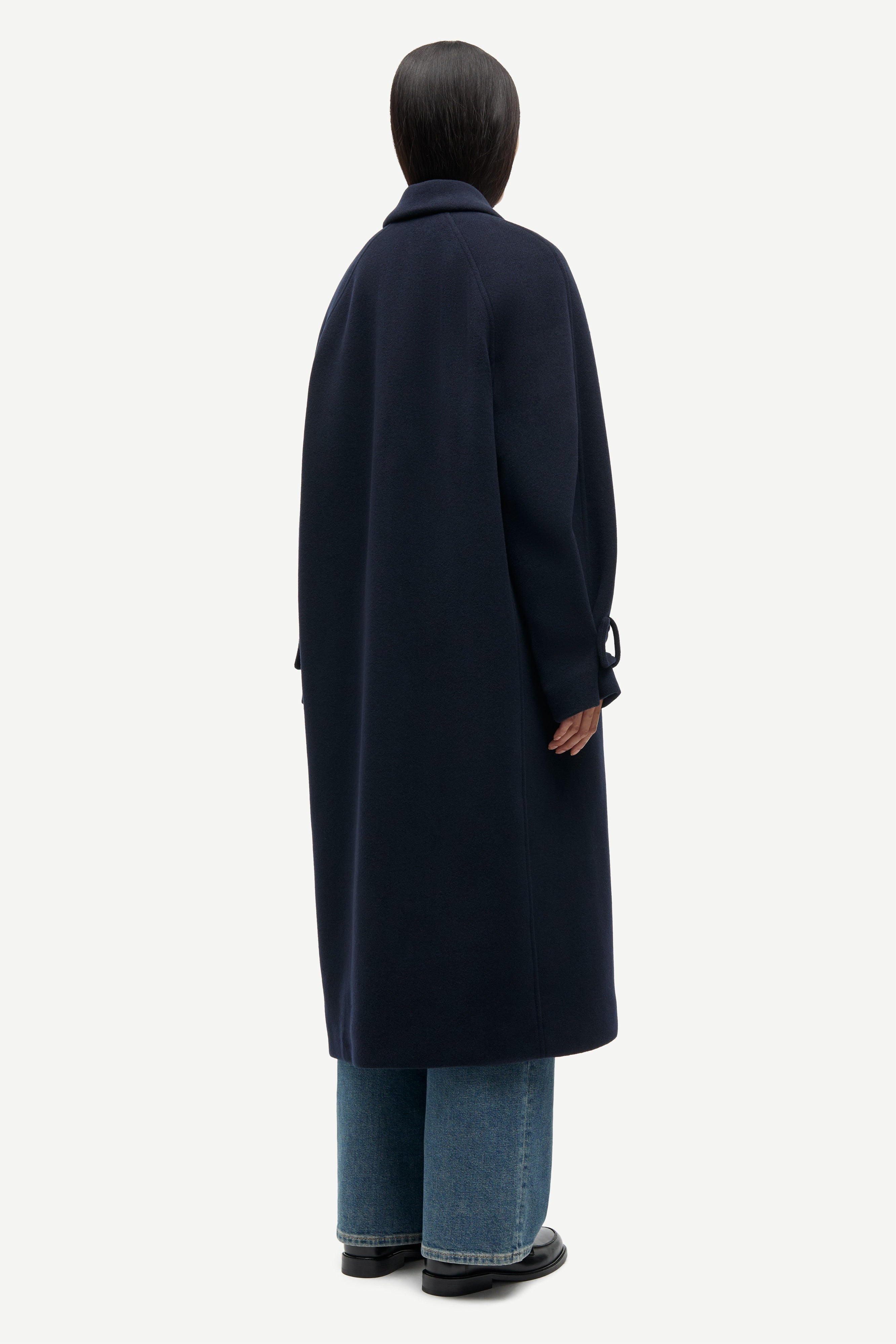 Salute Alma Coat Womens Heavy Wool Overcoat Samsoe Samsoe 