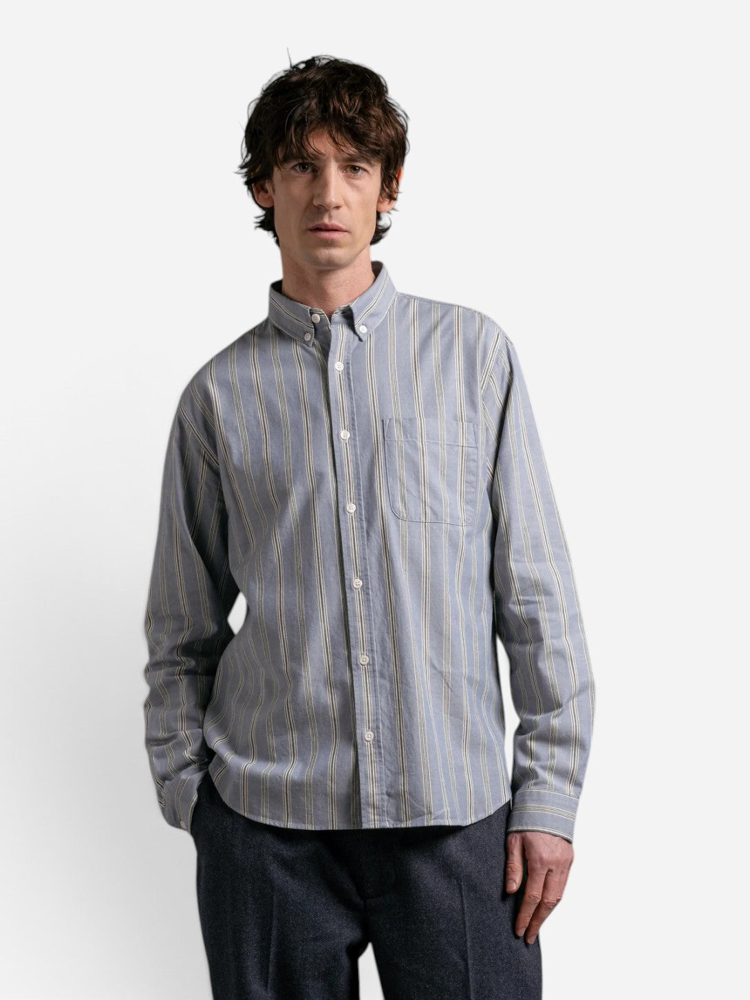 Blue Raeburn Button Down Shirt Mens Woven Shirt Kestin 