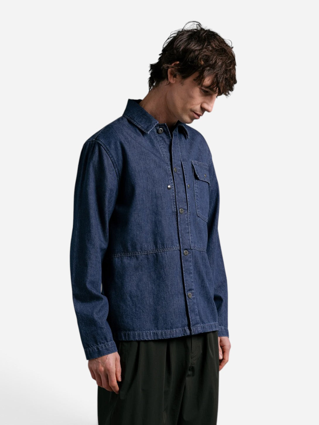 Denim Barra Overshirt Mens Denim Shirt Kestin 