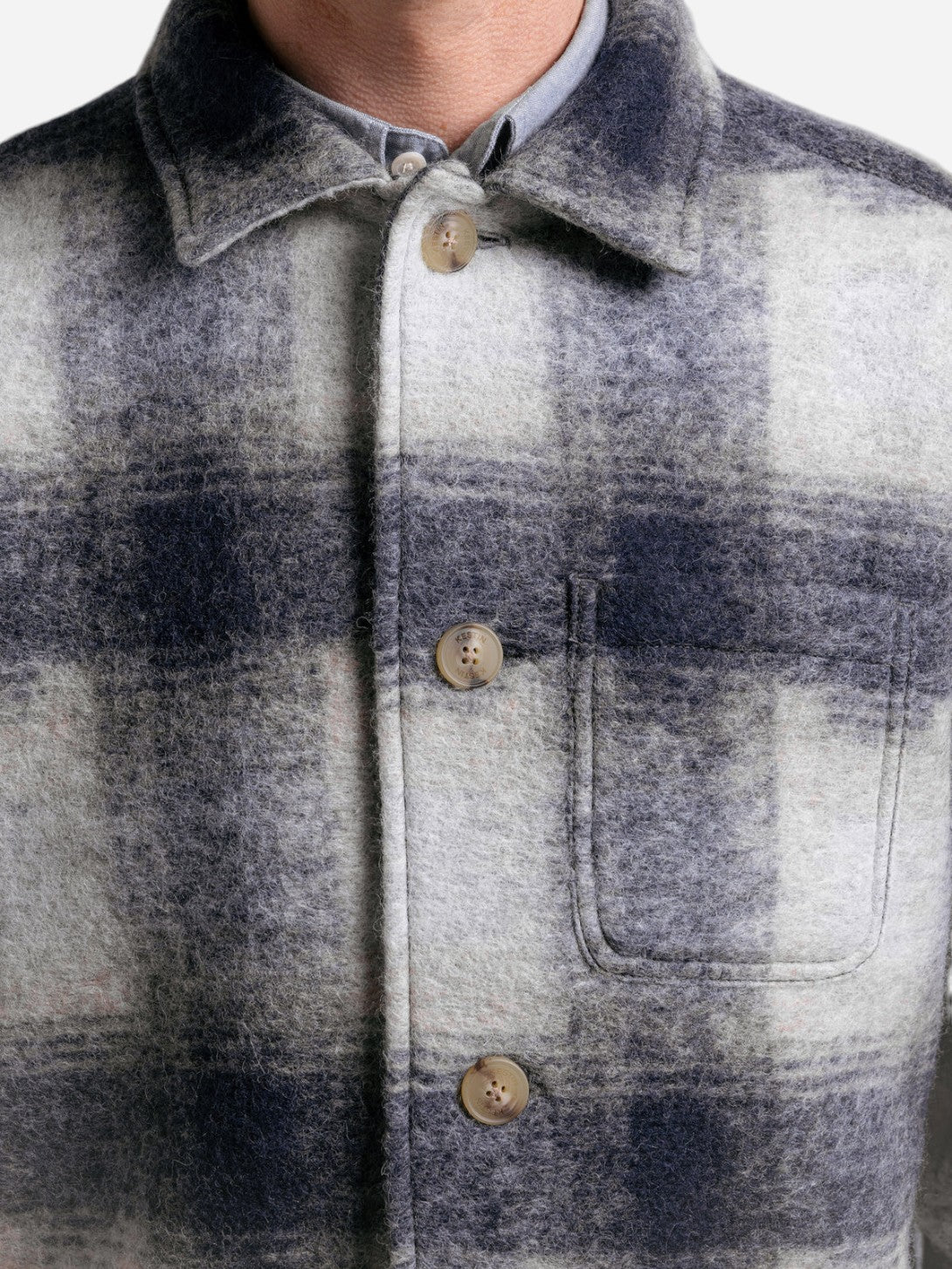 Navy Ormiston Jacket Mens Kestin Flannel Jacket