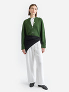 Green Knit Cardigan Womens Button Up Green Cardigan Almina Concept 