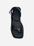 Black Tebas Leather Sandals Womens Leather Sandals Alohas Footwear 