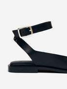 Black Tebas Leather Sandals Womens Leather Sandals Alohas Footwear 