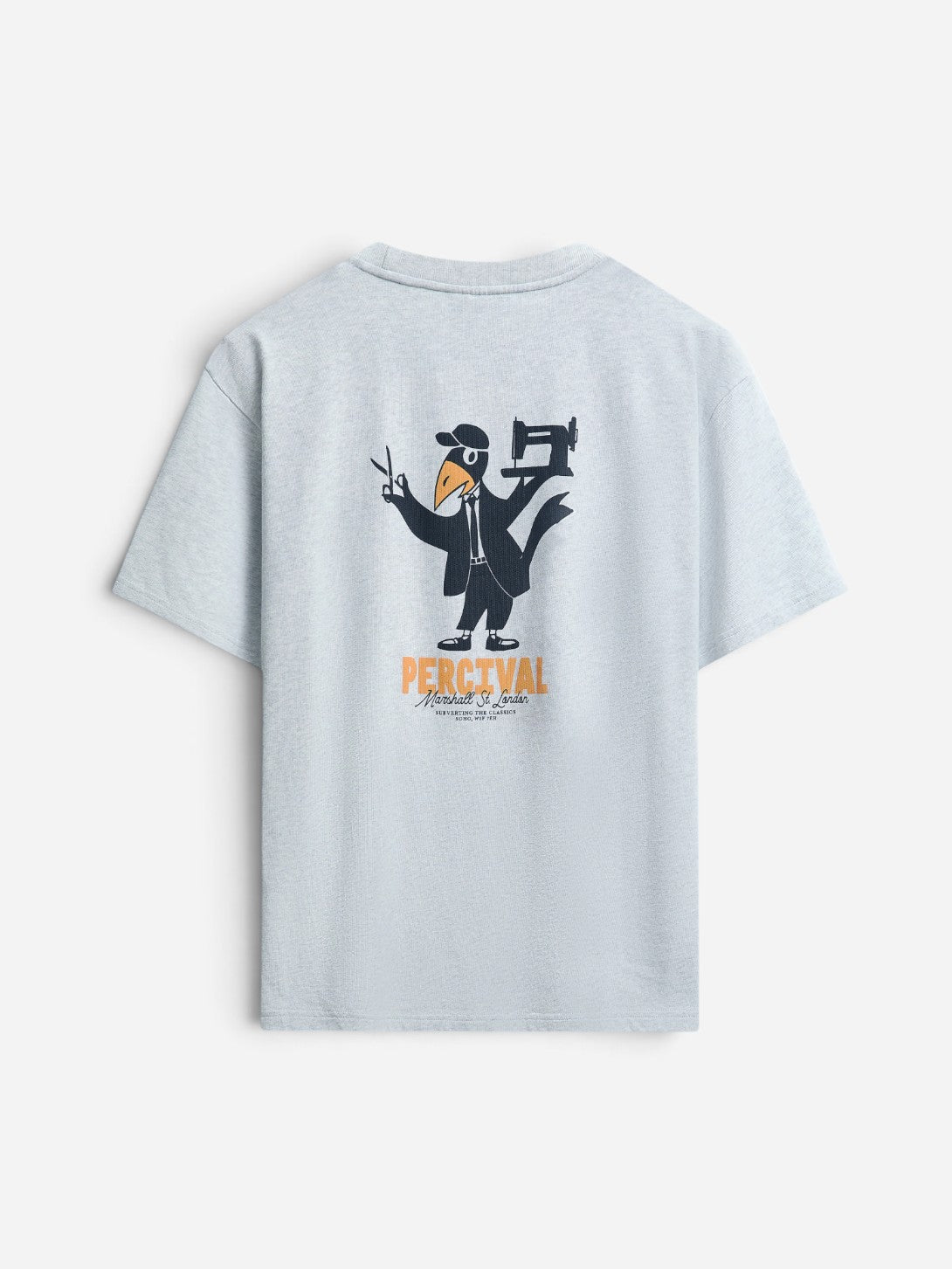 Grey Atticus Boxy T ShirtMens Graphic T Shirt Percival 