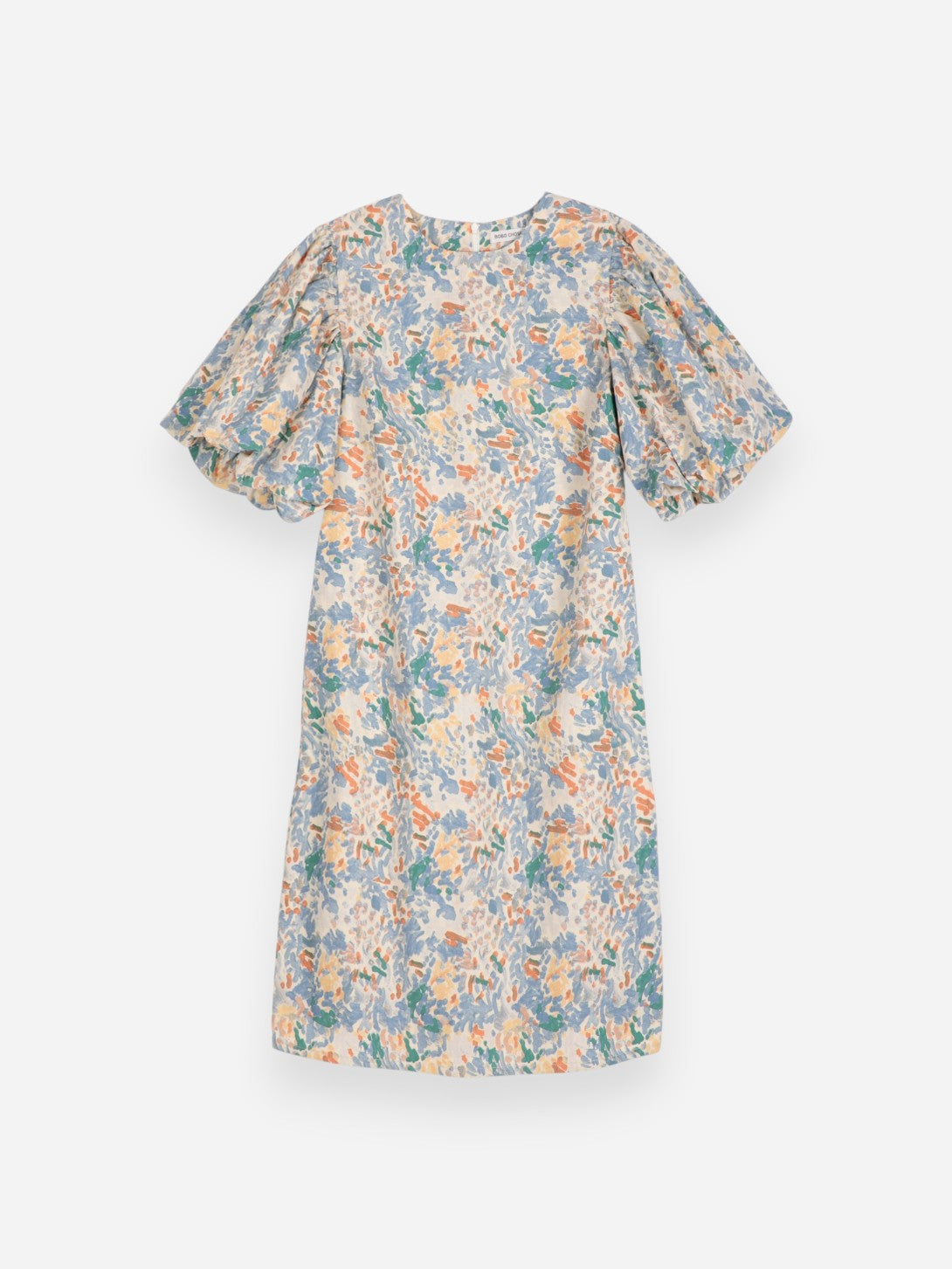 Multicolor Floral Puff Sleeve Dress Womens Floral Print Long Dress Bobo Choses 